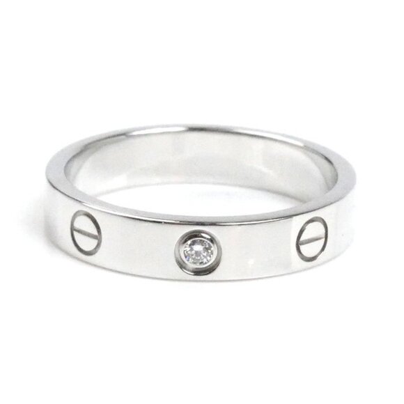 CARTIER 18k Silver Diamond Love Ring - Picture 3 of 8